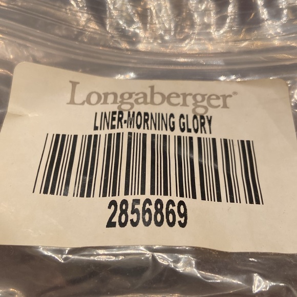 Longaberger 2000 Morning Glory Mothers Day Basket Liner Protector Tie On Set - Picture 4 of 7